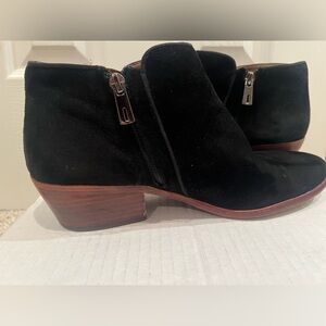 Sam Edelman Petty Black Suede Ankle Boots